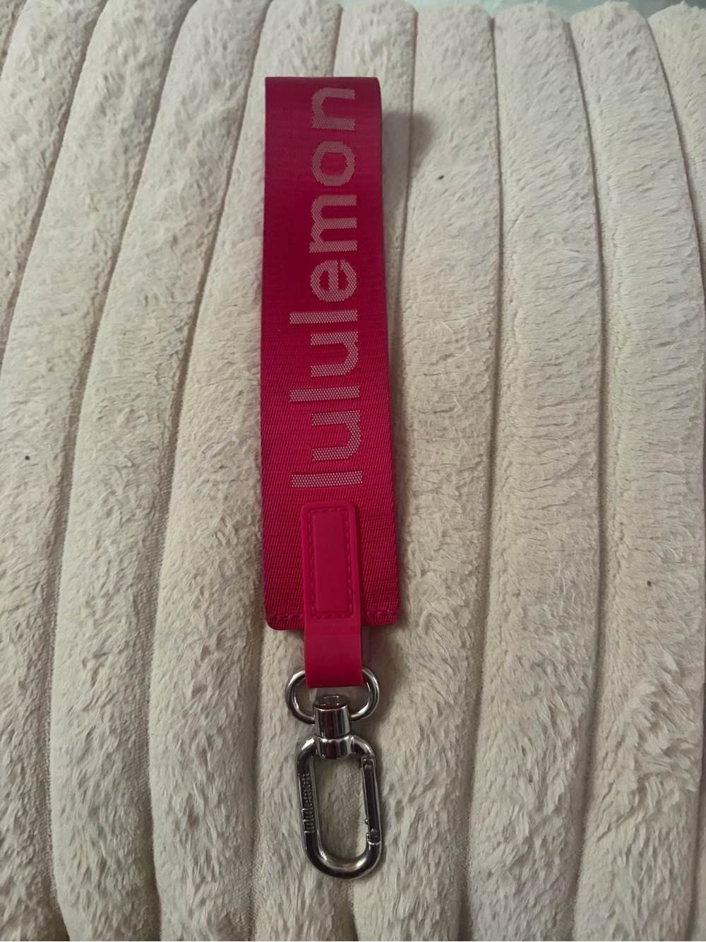 lululemon athletica Hot Pink Wrist Lanyard Key Strap